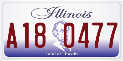 IL license plate A180477