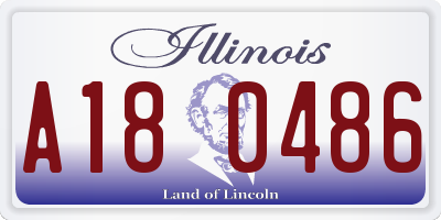 IL license plate A180486