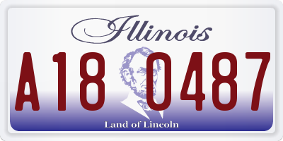 IL license plate A180487