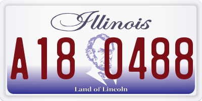 IL license plate A180488