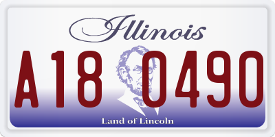 IL license plate A180490