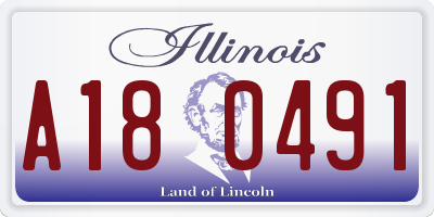IL license plate A180491