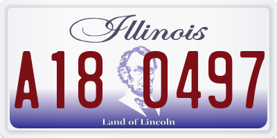 IL license plate A180497