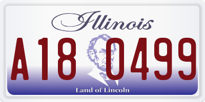 IL license plate A180499