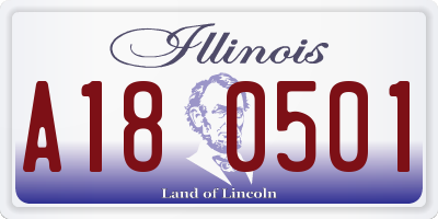 IL license plate A180501