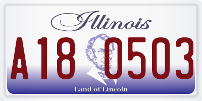 IL license plate A180503