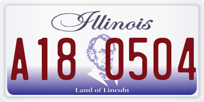 IL license plate A180504