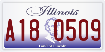 IL license plate A180509