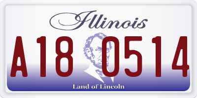 IL license plate A180514