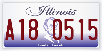 IL license plate A180515