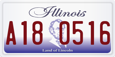 IL license plate A180516