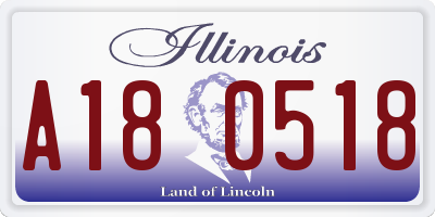 IL license plate A180518