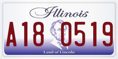 IL license plate A180519