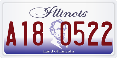 IL license plate A180522