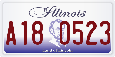 IL license plate A180523