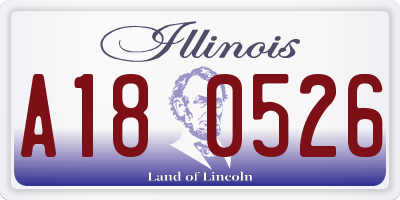 IL license plate A180526