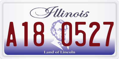 IL license plate A180527