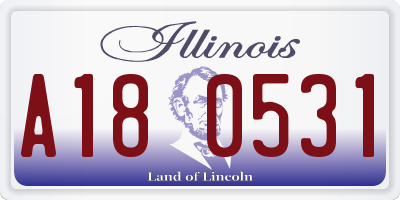 IL license plate A180531