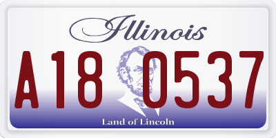 IL license plate A180537