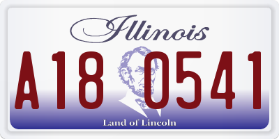 IL license plate A180541