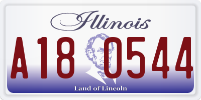 IL license plate A180544