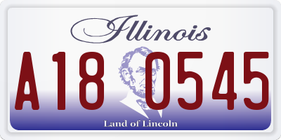 IL license plate A180545