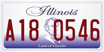 IL license plate A180546