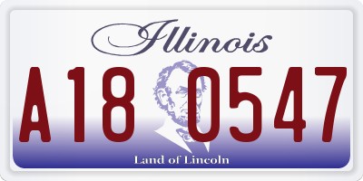 IL license plate A180547