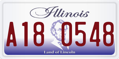 IL license plate A180548