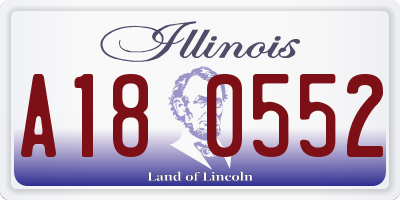 IL license plate A180552