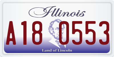 IL license plate A180553