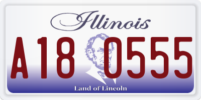 IL license plate A180555