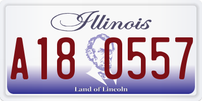 IL license plate A180557