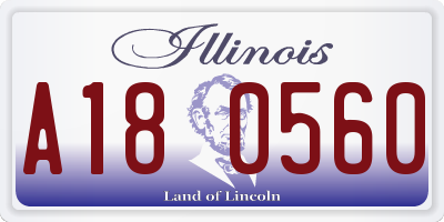 IL license plate A180560