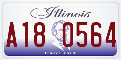 IL license plate A180564