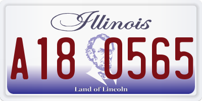 IL license plate A180565
