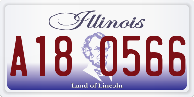 IL license plate A180566