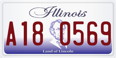 IL license plate A180569