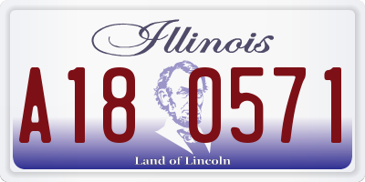 IL license plate A180571