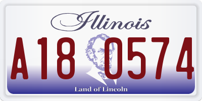 IL license plate A180574