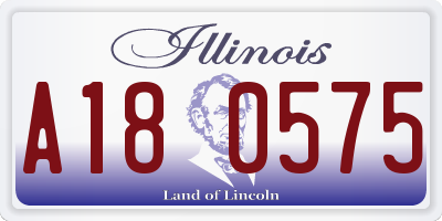 IL license plate A180575
