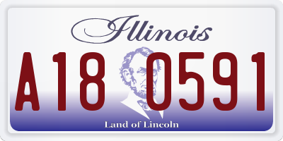 IL license plate A180591