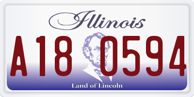 IL license plate A180594