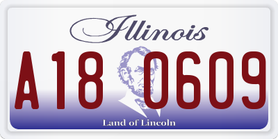 IL license plate A180609