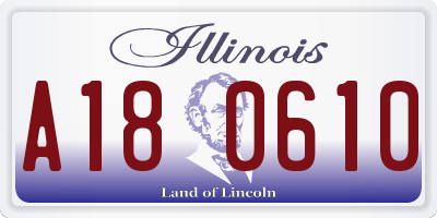 IL license plate A180610