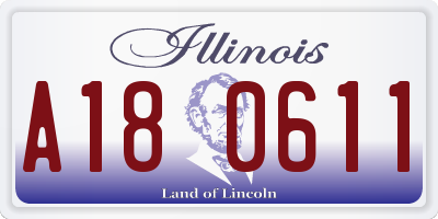 IL license plate A180611