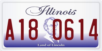 IL license plate A180614