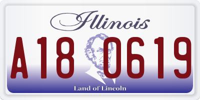 IL license plate A180619