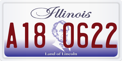 IL license plate A180622