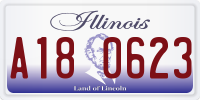 IL license plate A180623